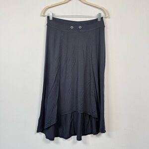 Athleta Womens Pura Vida Beachcomber Hi-Low Midi Skirt Black Size XS